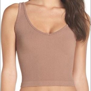 Free People Intimately FP Solid Rib Longline Bra